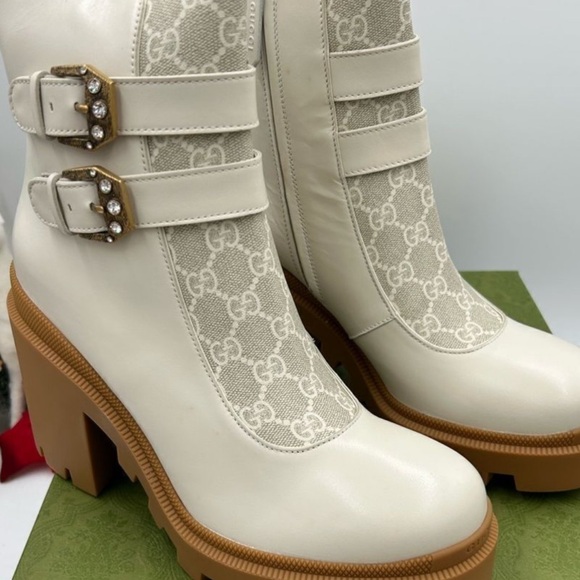 Gucci Women's GG SUPREME LUG SOLE COMBAT boots . Size 42 (US 12) - Picture 1 of 7